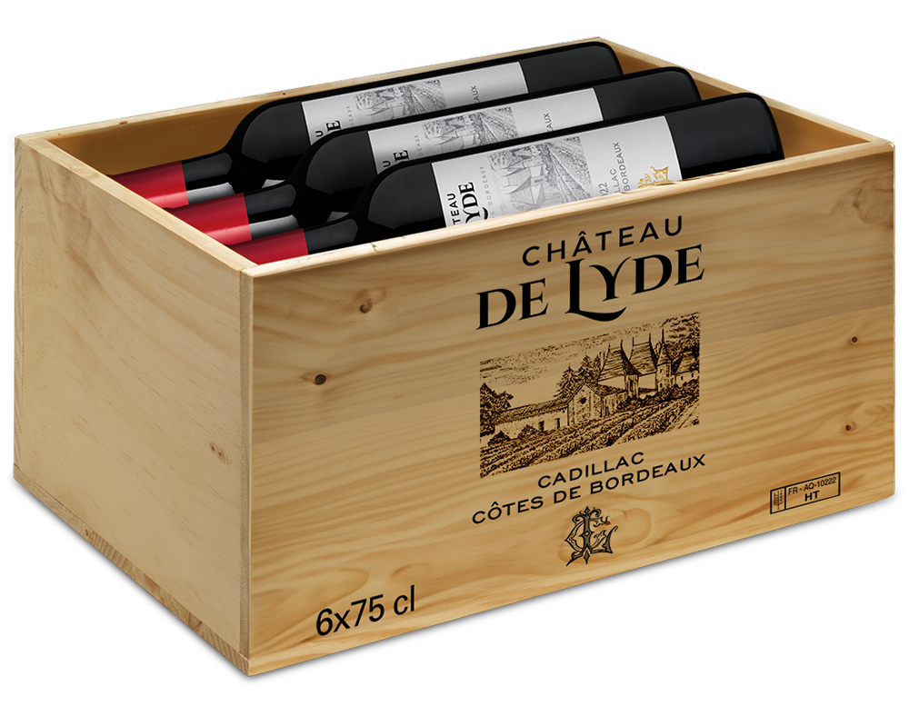 Chateau de Lyde 6er Holzkiste inkl. 6 Flaschen